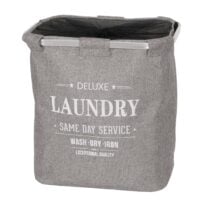 Wäschesammler Laundry Wäschebox mit Netz 1 Fach 56x49x30cm 82l grau