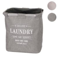 Wäschesammler Laundry Wäschebox mit Netz 1 Fach 56x49x30cm 82l grau