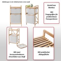 Wäschesammler Wäschekorb Badregal 72l Bambus