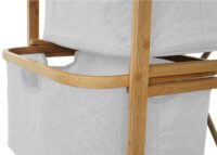 Wäschesammler Wäschekorb Badregal 72l Bambus