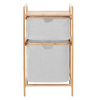 Wäschesammler Wäschekorb Badregal 72l Bambus