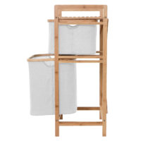 Wäschesammler Wäschekorb Badregal 72l Bambus