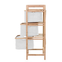 Wäschesammler Wäschekorb Badregal 78l Bambus