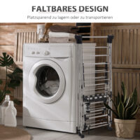 Grosser klappbarer Wäscheständer mit Teleskopstangen