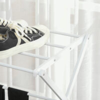 Weisser Wäscheständer und Wäschetrockner 8-stufig faltbar