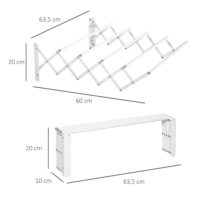 Weisser Wäscheständer und Wäschetrockner für Textilien