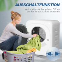 Wäschetrockner kompakt elektrisch mit Timer und Programmen 4kg
