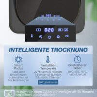 Wäschetrockner kompakt mit UV-Desinfektion 4kg Edelstahl grau