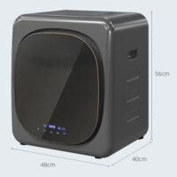 Wäschetrockner kompakt mit UV-Desinfektion 4kg Edelstahl grau