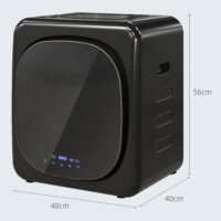 Wäschetrockner kompakt mit UV-Desinfektion 4kg Edelstahl Schwarz