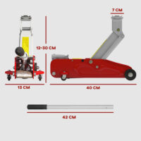 Wagenheber hydraulisch kompakt für Auto SUV mit Überlastschutz 2t