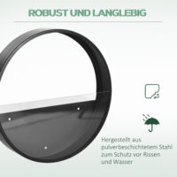 Wand Pflanzgefässe Set stapelbar für Innen Aussen Metall schwarz