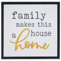 Wandbild Set Holz Leinwand Sprüche Family Home 4-teilig 30x30 cm