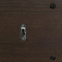 Wandgarderobe 2 Kleiderstangen 4 Haken skandinavisch 20x80x27cm dunkelbraun