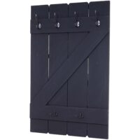 Wandgarderobe Garderobenpaneel 6 Haken 91x60cm dunkelgrau shabby