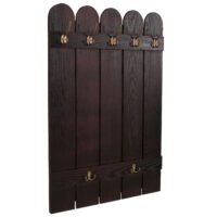 Wandgarderobe Garderobenpaneel Paulownia 7 Haken 86x60cm braun