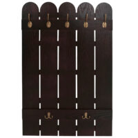 Wandgarderobe Garderobenpaneel Paulownia 7 Haken 86x60cm braun