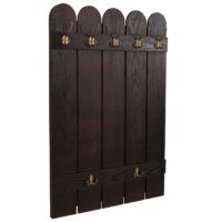 Wandgarderobe Garderobenpaneel Paulownia 7 Haken 86x60cm braun