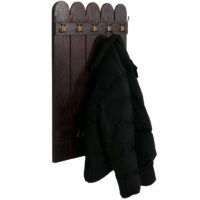 Wandgarderobe Garderobenpaneel Paulownia 7 Haken 86x60cm braun