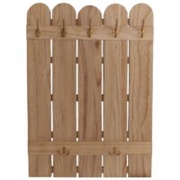 Wandgarderobe Garderobenpaneel Paulownia 7 Haken 86x60cm natur
