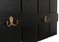 Wandgarderobe Garderobenpaneel Paulownia 7 Haken 86x60cm schwarz