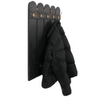 Wandgarderobe Garderobenpaneel Paulownia 7 Haken 86x60cm schwarz