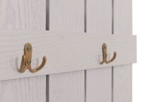 Wandgarderobe Garderobenpaneel Paulownia 7 Haken 86x60cm weiss