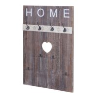 Wandgarderobe Garderobenpaneel Shabby-Look 8 Haken 91x60cm braun shabby Home