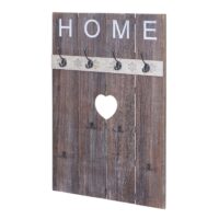 Wandgarderobe Garderobenpaneel Shabby-Look 8 Haken 91x60cm braun shabby Home