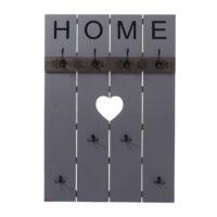 Wandgarderobe Garderobenpaneel Shabby-Look 8 Haken 91x60cm grau-blau Home