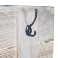 Wandgarderobe Garderobenpaneel Shabby-Look 8 Haken 60x90cm naturbraun Family