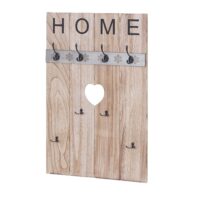 Wandgarderobe Garderobenpaneel Shabby-Look 8 Haken 91x60cm naturbraun Home