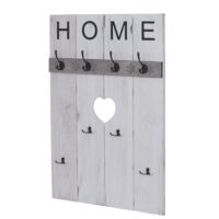 Wandgarderobe Garderobenpaneel Shabby-Look 8 Haken 91x60cm weiss shabby Home