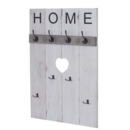 Wandgarderobe Garderobenpaneel Shabby-Look 8 Haken 91x60cm weiss shabby Home
