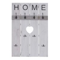 Wandgarderobe Garderobenpaneel Shabby-Look 8 Haken 91x60cm weiss shabby Home