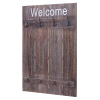 Wandgarderobe Garderobenpaneel Shabby-Look 91x60cm braun shabby Welcome