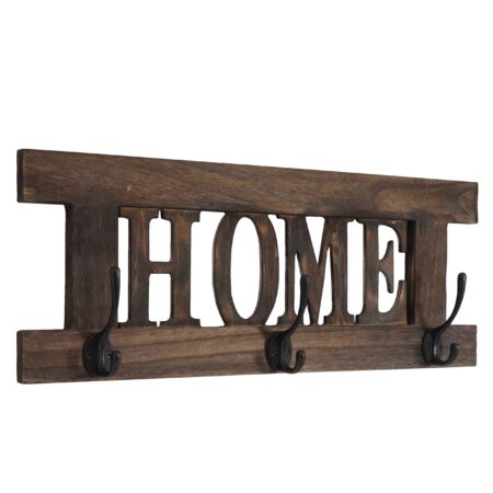 Wandgarderobe Garderobenpaneel Shabby-Look Vintage 55x21cm braun shabby Home