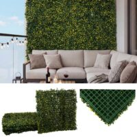 Künstliches Pflanzen Wandpaneel grün gelb 1 m² Terrasse Balkon