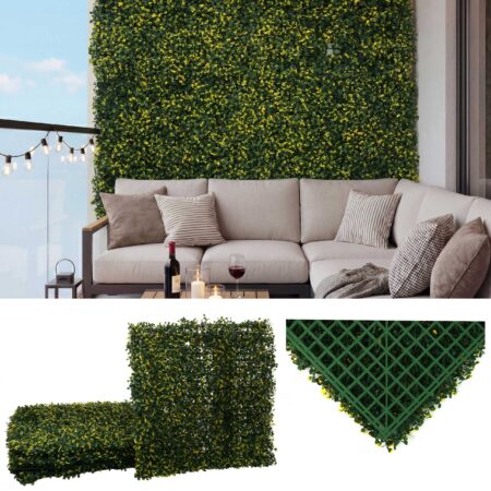 Künstliches Pflanzen Wandpaneel grün gelb 1 m² Terrasse Balkon