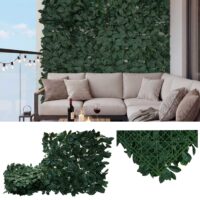 Künstliches Pflanzen Wandpaneel Lorbeer grün 1 m² Sichtschutz
