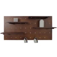 Wandpaneel Wandregal Steckboard Lochplatte 4 Ebenen 100x50cm braun
