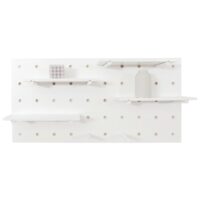 Wandpaneel Wandregal Steckboard Lochplatte 4 Ebenen 100x50cm weiss