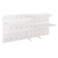 Wandpaneel Wandregal Steckboard Lochplatte 4 Ebenen 100x50cm weiss