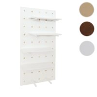 Wandpaneel Wandregal Steckboard Lochplatte 4 Ebenen 100x50cm weiss