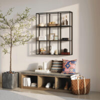 Wandregal Metallregal industriell mit 9 Fächern für Wohnzimmer