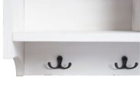 Wandregal Garderobe mit 3 Staufächern 5 Haken 30x80x20cm weiss shabby