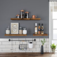 Wandregal Holzregal Deko Fotos Rustikal