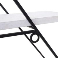 Wandregal JAM-A80 Industriedesign Echtholz 60x55x12cm shabby weiss