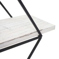Wandregal JAM-A80 Industriedesign Echtholz 60x55x12cm shabby weiss