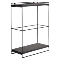 Wandregal JAM-K77 Küchenregal Industrial 50x35x17cm Holz Metall dunkelgrau